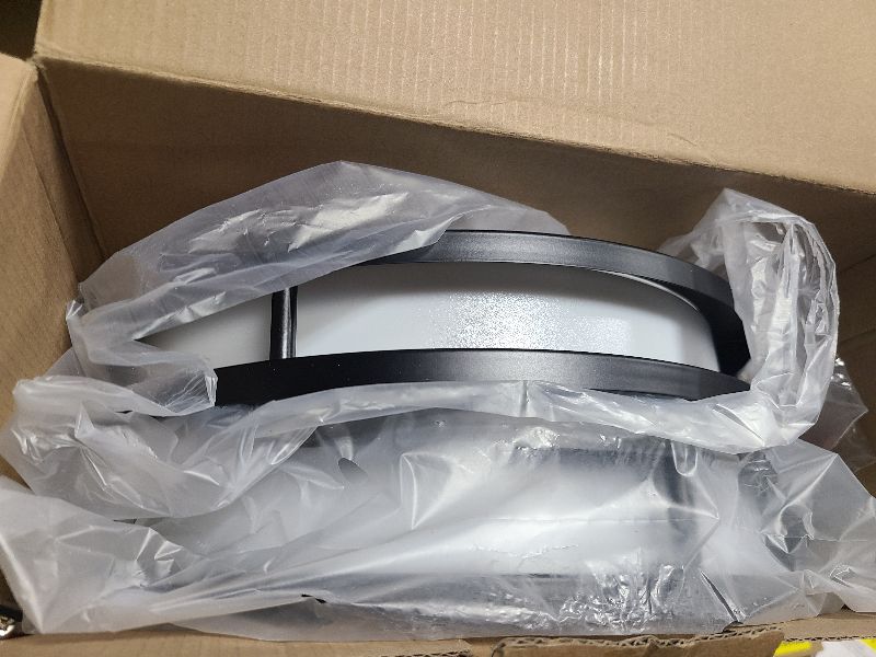 Photo 1 of 12 Inch Flush Mount Ceiling Lights, 36W 3200LM Black Dimmable Light Fixtures Ceiling Mount, 3000K-5000K Selectable Modern Kitchen Light Fixtures for Stairwell, Balcony, Corridor, Laundry (2-Pack)