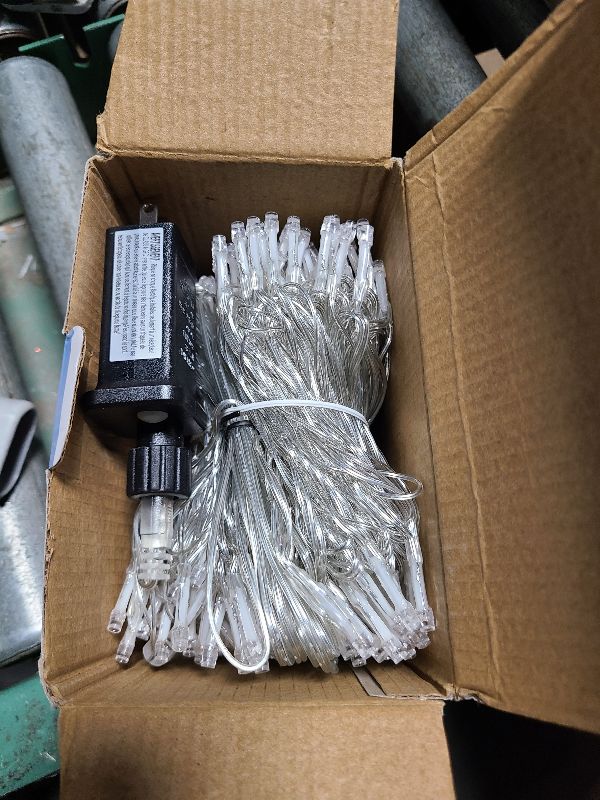 Photo 1 of 100ft White Christmas Lights Outdoor 300 LED String Lights Indoor Clear Wire Waterproof, 8 Modes Connectable Twinkle Fairy String Lights Plug in for Outside Room Bedroom Party Wedding Decorations