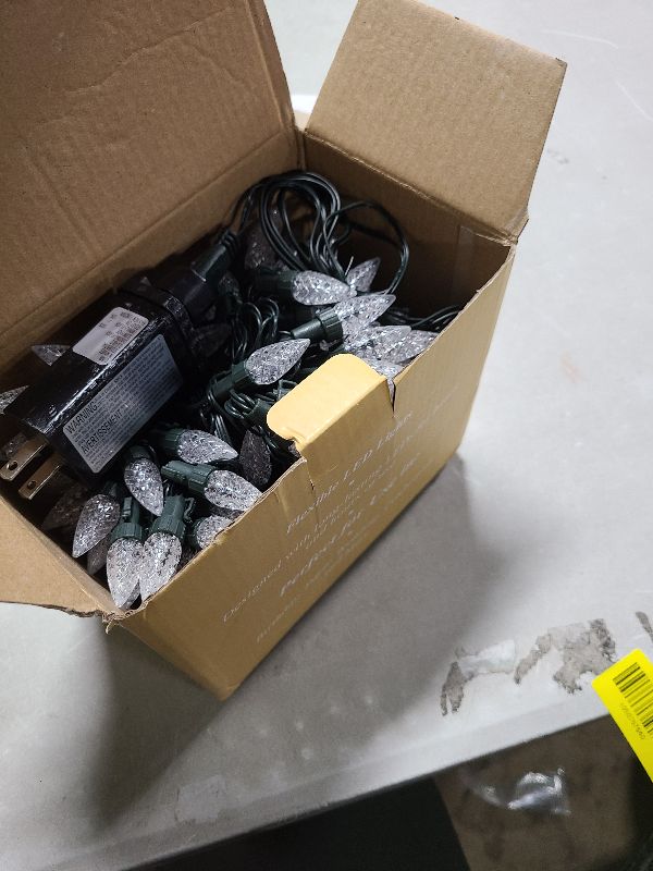 Photo 1 of 2 Pack C6 Christmas Lights Outdoor Indoor, Total 200 LED 66 FT Connectable Christmas String Lights with Timer & 13 Modes, Waterproof Twinkle Light for Xmas Tree Party Wedding Decorations (Cool White)