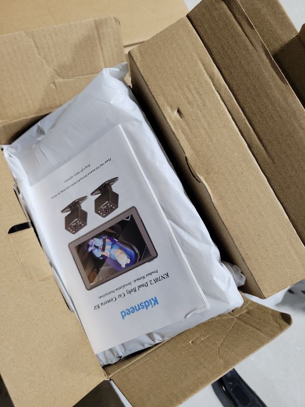 Photo 1 of Baby Car Camera for 2 Kids - 7 Inch HD1080P Split Screen Baby Monitor with Dual Backseat Camera 150° Wide View & 360° Rotatable, Night Vision Easy Install, Rear-Facing Baby Car Mirror