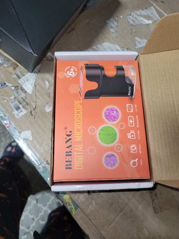 Photo 1 of 1000X Handheld Microscope for Kids 4K 2.0" Screen Rechargeable Mini Pocket Digital Microscopes w/Slides Kit Portable Edu Gift Age 4-6 8-12 Children Students