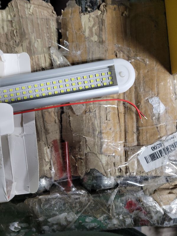 Photo 1 of 12v LED Interior Light Bar?CT CAPETRONIX 120LEDs 1500LM 8W DC 12 Volt led Strip Lights with ON/Off Switch?for Enclosed Cargo Trailer, Car RV Van Truck Lorry Camper Boat Caravan Motorhome (4Pack)