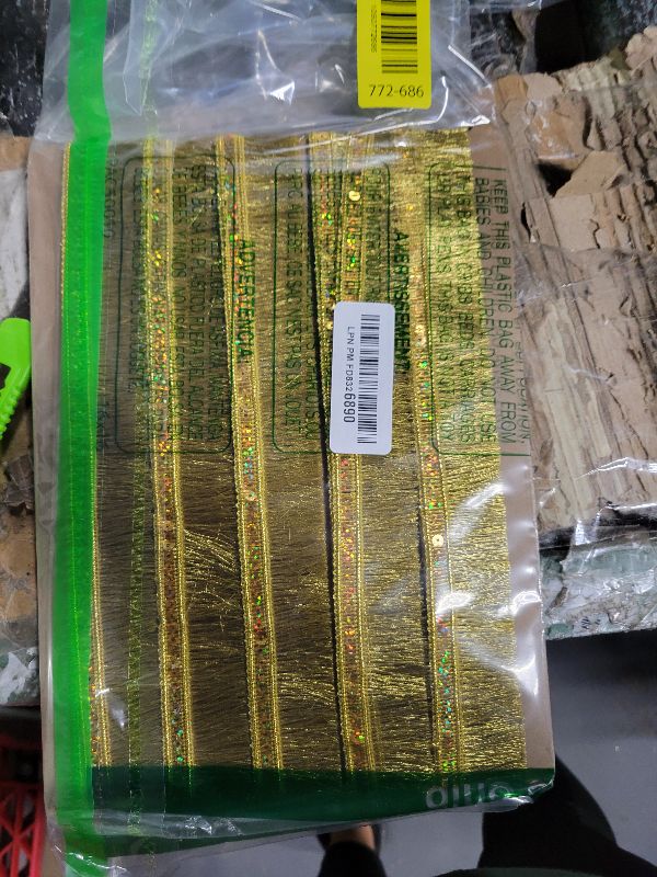 Photo 1 of 10 Yards 3.5cm/1.38inch Wide,Golden Sewing Fringe Trim,Fringe Tassel for Skirt Wedding Dress Lamp Shade Decoration(Golden)