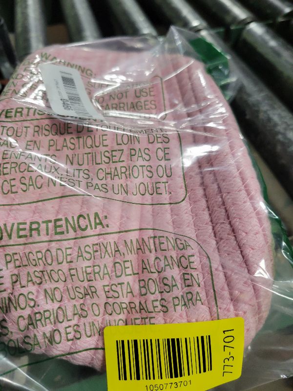 Photo 1 of ?2 Pack?ABenkle Small Woven Baskets, Tiny Oval Shallow Storage Baskets, Mini Cotton Rope Empty Decorative Basket, Boho Little Organizer Bins for Bathroom, Cat Dog Toy Gifts Baskets