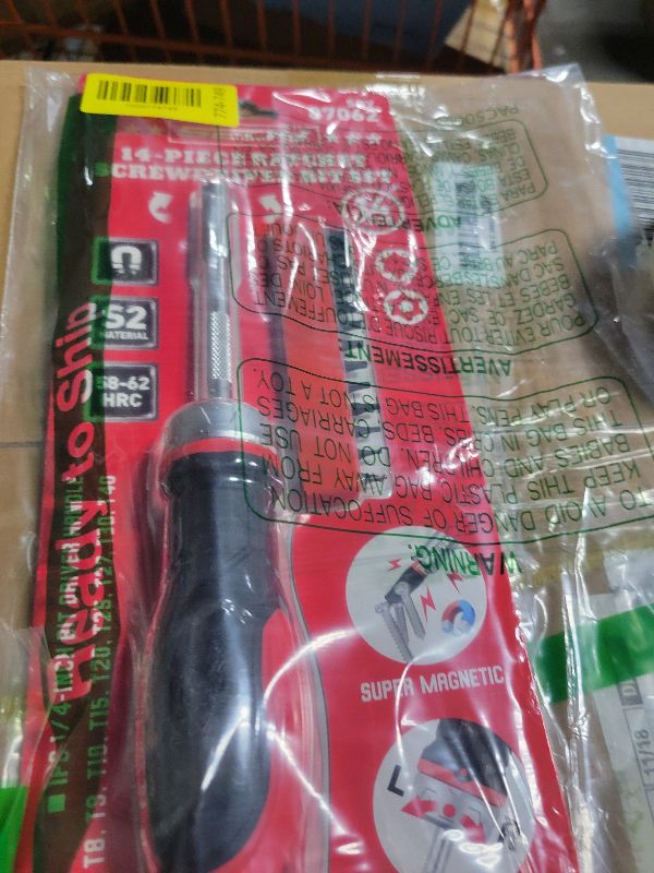 Photo 1 of 14-Piece 1/4? Magnetic Ratcheting Screwdriver Bit Set, T4-T40 Torx Bit Set with 1/4 inch Magnetic Bits Driver Multi-bit Ratchet Screw Drivers for Garage, Home, Work, DIY Repair