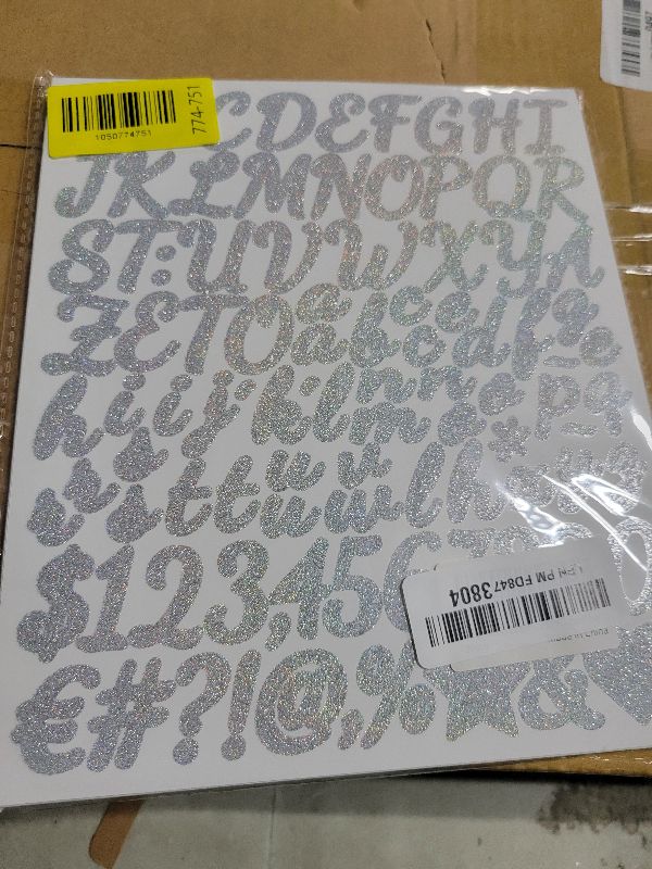 Photo 1 of 1152Pcs 12 Sheets Self Adhesive Glitter Alphabet Letter Stickers Small Alphabet Number Vinyl Letters Stickers for Scrapbooking DIY Crafts Graduation Cap Notebook Classroom Decor (Silver)