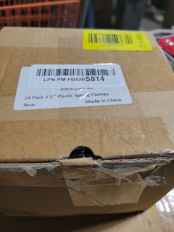 Photo 1 of 24 Pack 3.5 inch Plastic Spring Clamps, Black Heavy Duty Clips, Backdrop Clips, Plastic Clamps for Crafts, Backdrop Stand, Woodworking, Photography