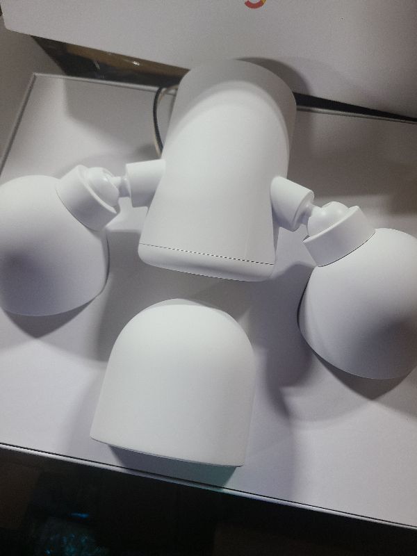 Photo 1 of Google Nest Cam with Floodlight - Outdoor Camera - Floodlight Security Camera, White, 1 Count (Pack of 1)