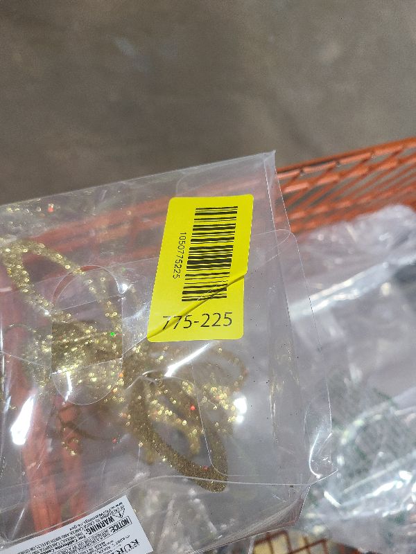 Photo 1 of 12-Inch Gold Glitter Metal Angel Treetop