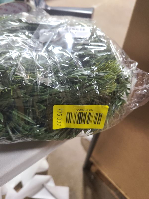 Photo 1 of 2 Pcs Christmas DIY Gree Wreath 10 Inch Green Artificial Wreaths DIY Faux Plain Wreaths Front Door Green Farmhouse Cabinets Wreath Indoor Outdoor Wall Decor(Willow Pine)