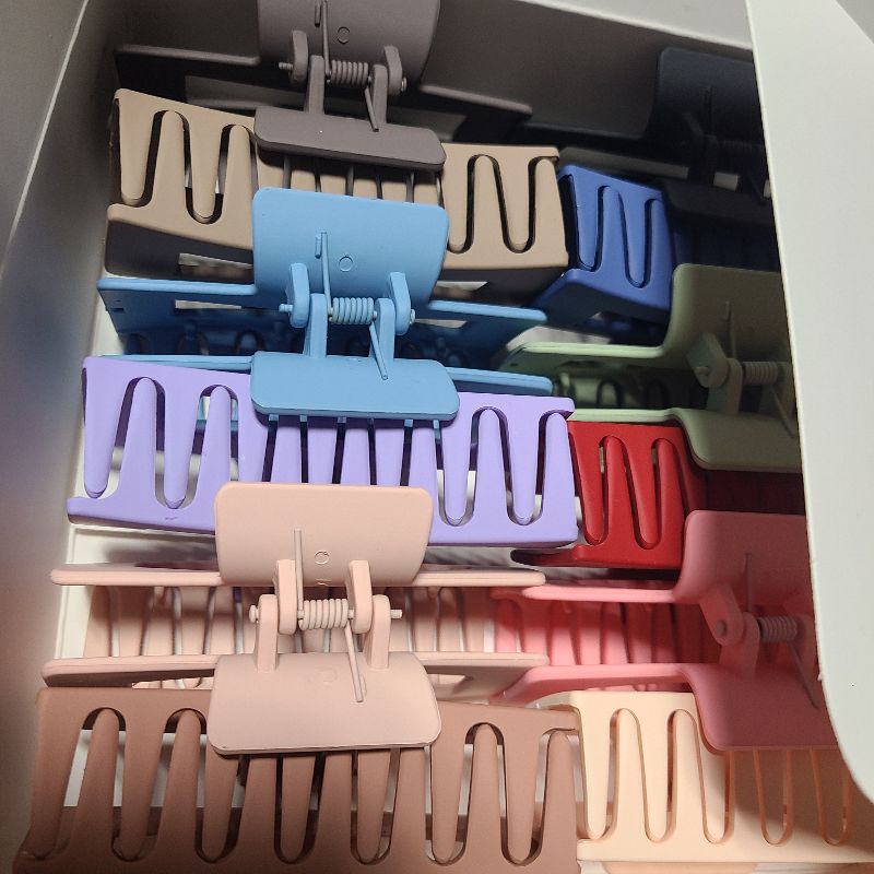 Photo 1 of 12 Pcs Square Hair Claw Clips for Women and Girls, 3.5 Inch Medium Jaw Clips for Thick and Thin Hair, Colorful Non-Slip Matte Hair Clips, Bulk Hair Accessories for Daily Use and Gifting