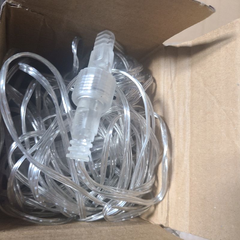 Photo 1 of 24 Tubes Meteor Shower Lights, Outdoor Icicles Christmas Lights, 12 Inch 864 LED Iciclelights Snow Falling Light, Connectable Raindrop Light, Xmas Wedding Party Tree Holiday Decor, Multicolor