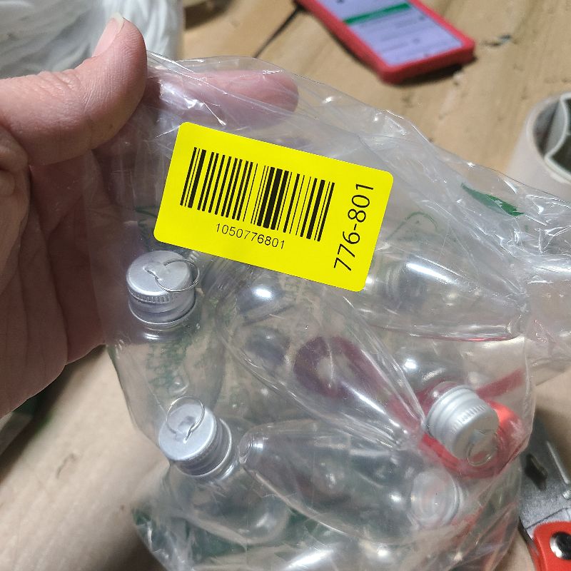 Photo 1 of 16 Packs 3.4 Inch Fillable Light Bulb Shape Clear Plastic Christmas Ornaments with Screw Off Cap and 1 roll of Red Snowflake Ribbon for DIY Crafts Christmas Tree Hanging Decoration (12 pcs)