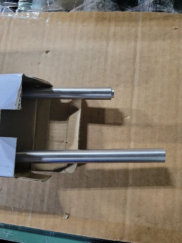 Photo 1 of 24 Inch Adhesive Towel Bar - Stainless Steel Stick on Towel Rack for Bathroom, No Drilling Towel Holder with 2 Hooks, Brushed Nickel