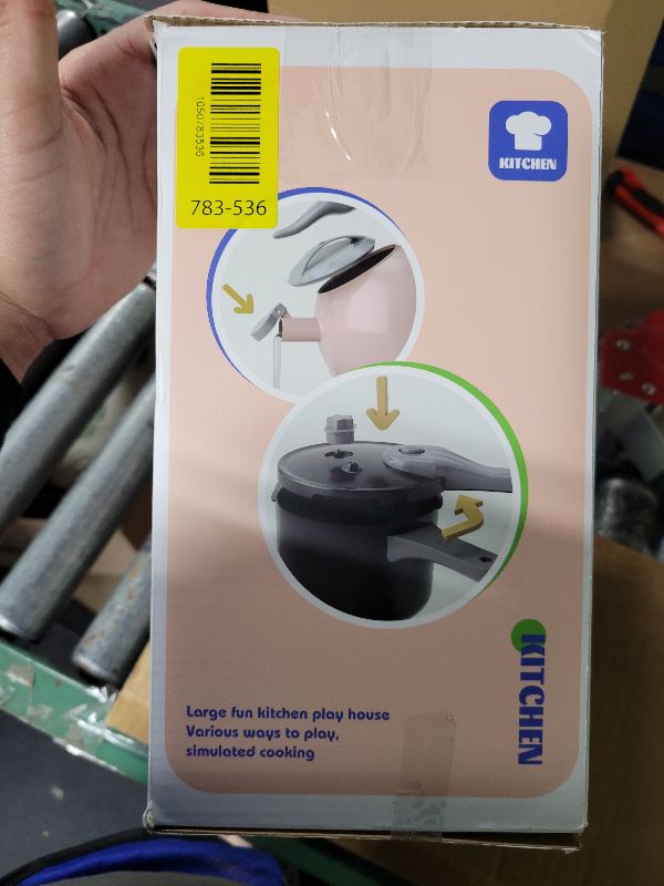 Photo 1 of 130Pcs Kitchen Playset, Toddler Pretend Cooking Play Pots, Pans, Utensils Cookware, Daily Food Fruit Veges, Shopping Storage Basket, Dessert, Prop Money, Learning Gift for Child (Pink)