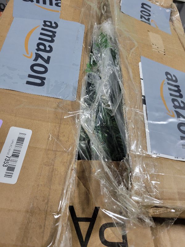 Photo 1 of 2 Pack 33" Outdoor Christmas Tree Urn Fillers with 50 Warm&Colorful Change Lights 8 Modes Timer Christmas Decorations Outdoor 230 Branches Pinecones Berries Tripod Stakes Battery Operated Yard Porch