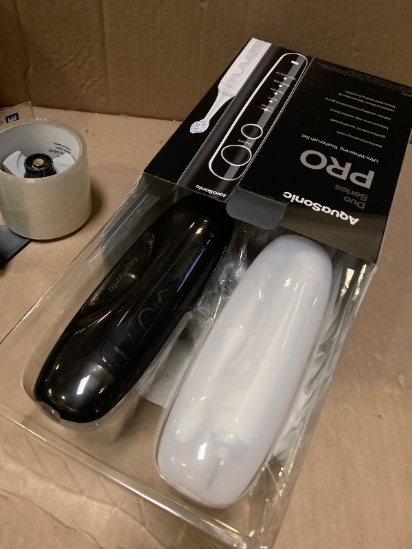 Photo 1 of Aquasonic Duo Series PRO – Ultra-Whitening Electric Toothbrush Set – 5 Modes & Smart Timers – Premium Travel Cases & 10 Proflex Brush Heads – ADA Accepted Toothbrushes