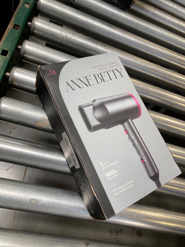 Photo 1 of ANNE BETTY Ionic Hair Dryer with Diffuser, Powerful 1800W Blow Dryer for Women & Men, Fast-Drying Hair Dryer with Nozzle for Home, Salon, Travel