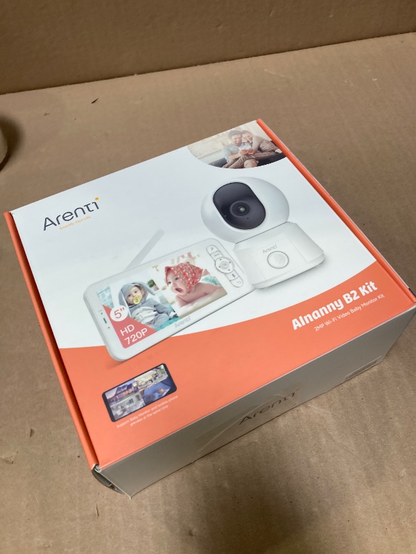 Photo 1 of ARENTI Video Baby Monitor with Camera and Audio, 5-inch Smart Baby Camera Monitor with Free Phone App, 1080P, VOX, PTZ, One-Touch Call, Temp Sensor, Lullaby, Night Vision, Auto Tracking, 2-Way Talk