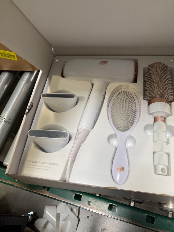 Photo 1 of T3 AireLuxe Professional Ionic Hair Dryer and Brush Set, with 5 Heat and 3 Speed Settings, Ion Generator, Cool Shot, Includes Paddle Brush and 2.5" Round Brush