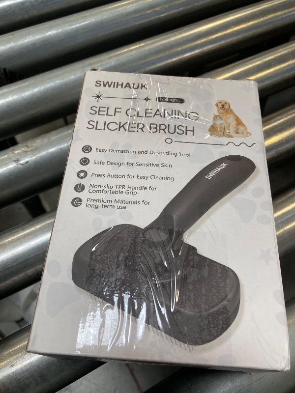 Photo 1 of Self Cleaning Slicker Brush for Dogs & Cats -Skin Friendly, Button Release