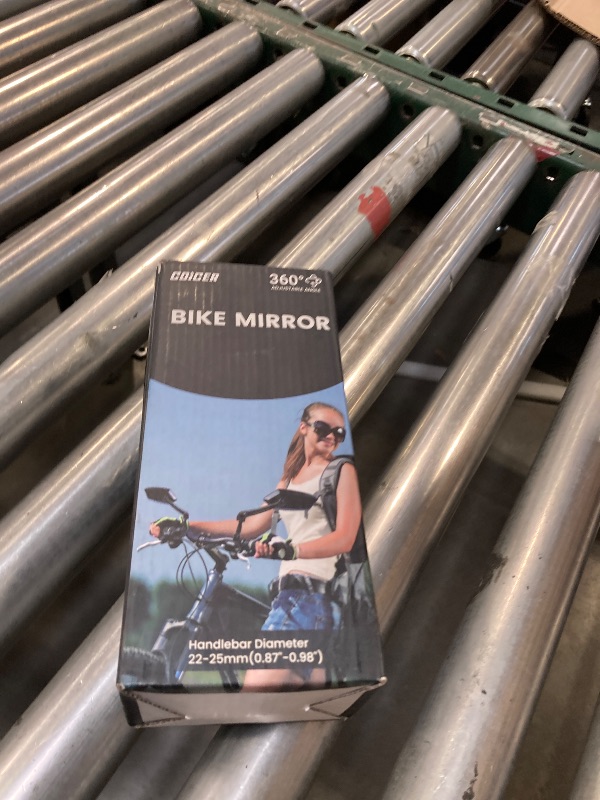 Photo 1 of 2pcs Bike Mirror Handlebar Mount 360° Adjustable, Wide Rear View Mirror Bicycle Mirrors for Handlebars with Scratch Resistant Glass, Bike Rear View Mirror for Scooter, Motorcycle, Bike Accessory