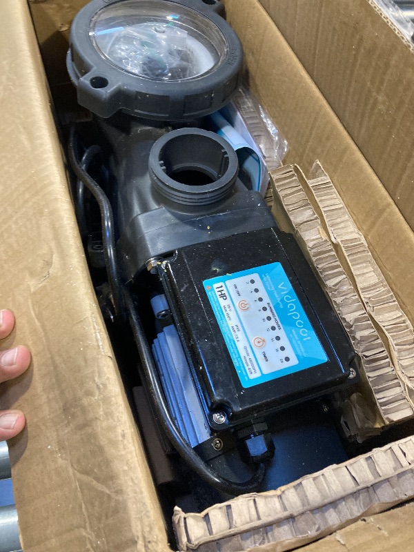 Photo 1 of In/Above Ground Pool Pump, Self Primming High Flow (with Timer, 2HP, 8120 GPH, 115V)