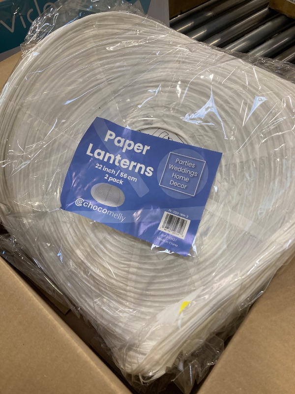 Photo 1 of White Oval Classic Paper Lanterns 22" - 2 Pack - Chinese Japanese Hanging Paper Lamp Shades - China Ball Lantern1050785408
