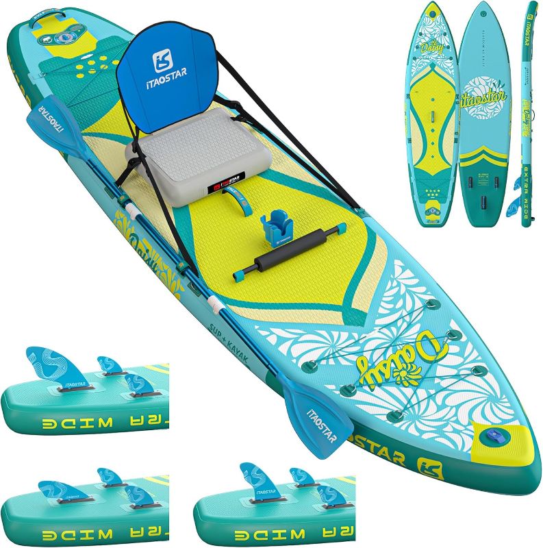 Photo 1 of Daisy 11'6’ × 35” Extra Wide Paddle Board with Seat, One-Stop Premium SUP Board Accessories, Tailored 5 Fins, Stable Stand Up Paddle Boards for Youth of All Skill Levels