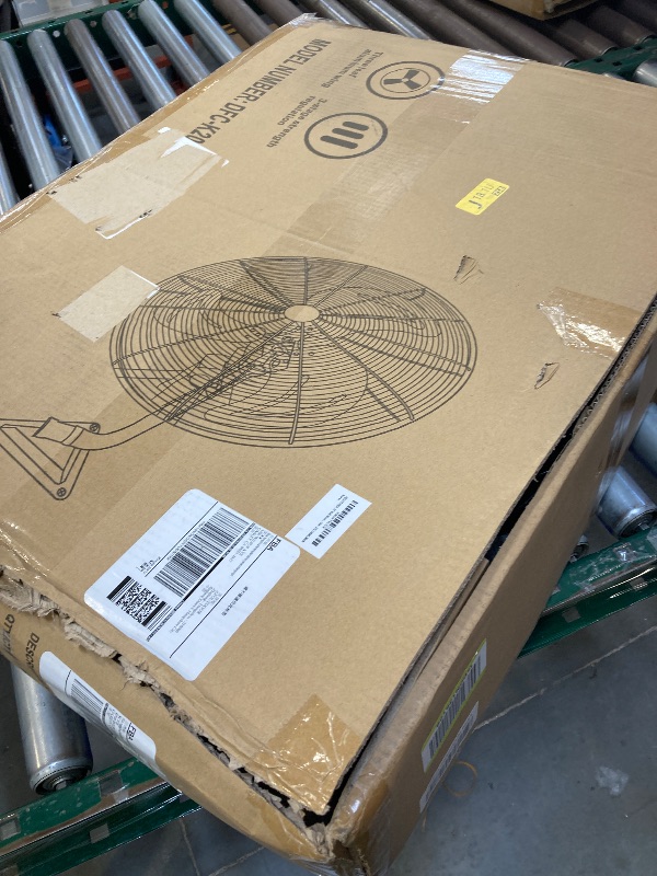 Photo 1 of 20” Wall Mount Fan 7000 CFM High Velocity Wall Industrial Fan 120° Oscillating Fans 3-Speed for Household, Commercial Use - ETL Listed, Black