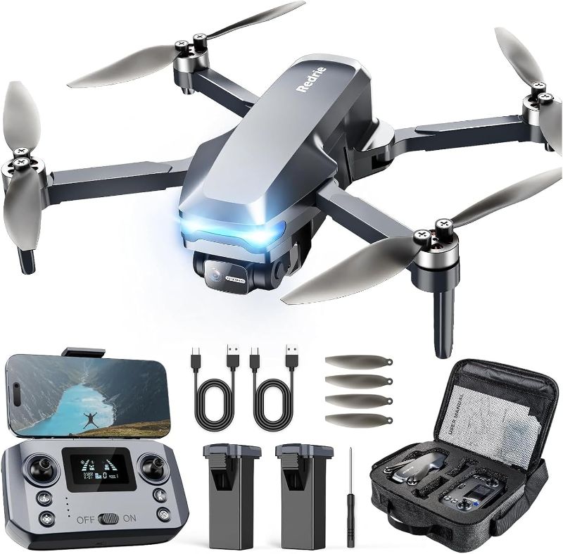 Photo 1 of GPS Drone with Camera 4K, Under 249g, 45 Mins Flight, Brushless Motor, Light, Auto Follow, Tap Fly & Circle Fly, One Key Start, Foldable Drone for Adults Beginners