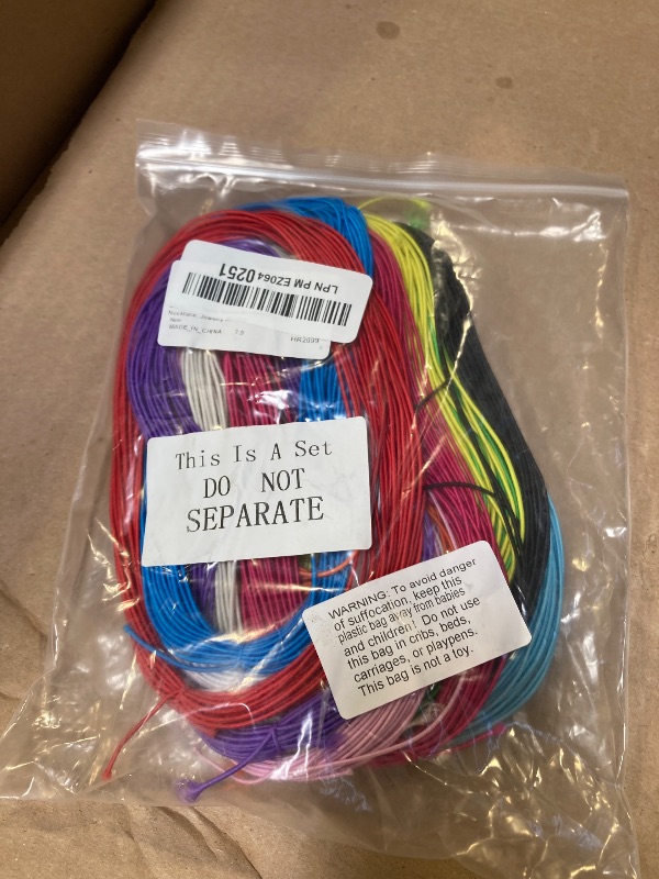 Photo 1 of Boao 131 Yards Multicolor Beading Elastic Cord 1mm for Jewelry Making and Sewing Elastic Stretch Bead Cord for Sewing and Bracelets, Necklace, Jewelry Makingk