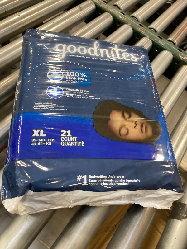 Photo 1 of Goodnites Boys' Nighttime Underwear XL 21CT
