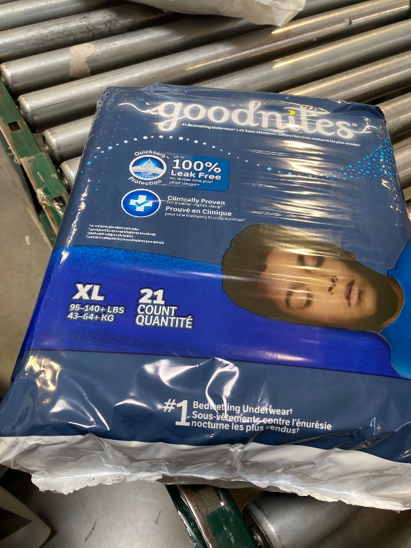 Photo 1 of Goodnites Boys' Nighttime Underwear Size XL  21ct