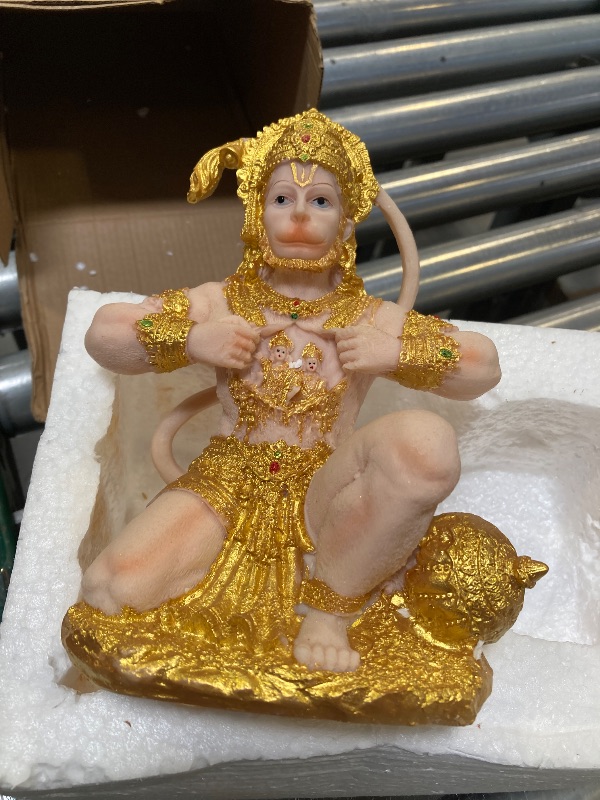 Photo 1 of Gold Hanuman Statue Lord Sculpture Figurine