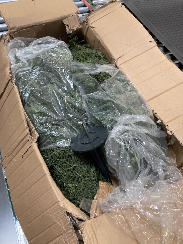 Photo 1 of 24inch Artificial cypher Topiary Tree, Artificial Shrubs for Outdoors with Ground Spike