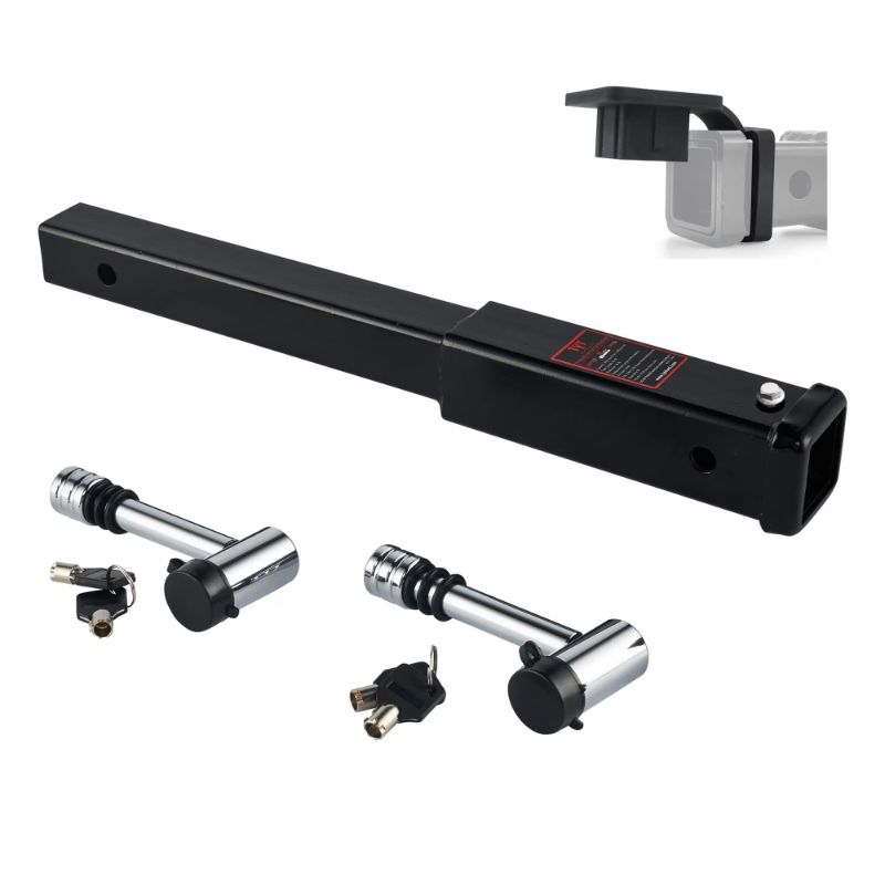 Photo 1 of Tyt Trailer ch Extension 18" Trailer Extender, Forged Steel Hitch Extender for 2" Receivers with 5/8" Advanced Hitch Pin Lock 2-Pack, 5000 lbs GTW