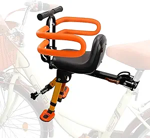 Photo 1 of Child Bike Seat - Front Mount, Kids Bike Seat for Adult Bike,Retractable Baby Bike Seat Front Mounted, Toddler Bike Seat for Children 2~6 Years
