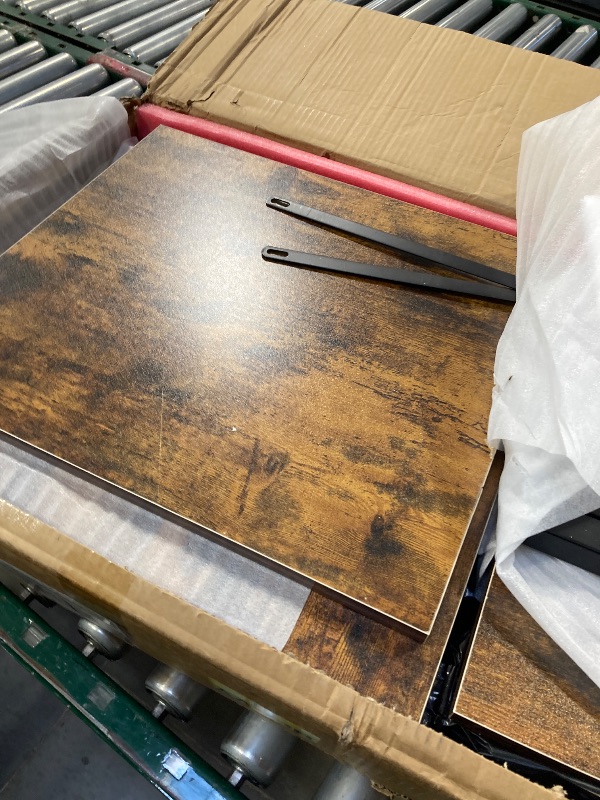 Photo 1 of  Kitchen Baker’s Rack with Power Outlet, 4-Tier Microwave Stand, Coffee Bar with 5 S-Shaped Hooks, Heavy Duty Storage Shelf Unit for Spices, Pots, Rustic Brown