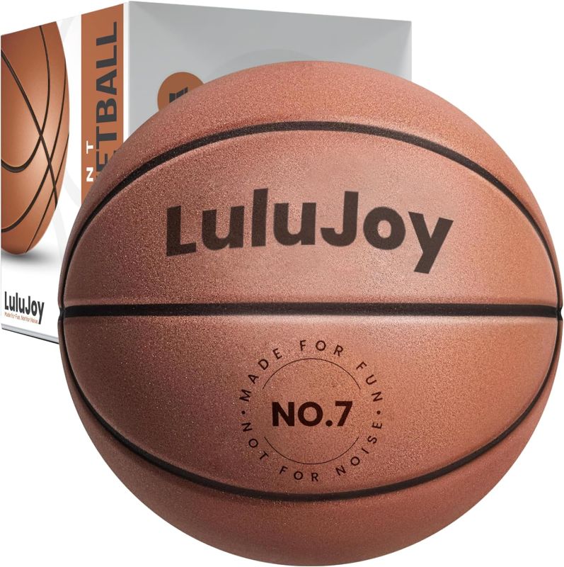Photo 1 of Silent Basketball - Noiseless Indoor Foam Basketball for Quiet Dribbling and Indoor Training - Real Grooves - Pro PU Foam Basket Ball - Ready to Play Airless Basketballs, Age 3+