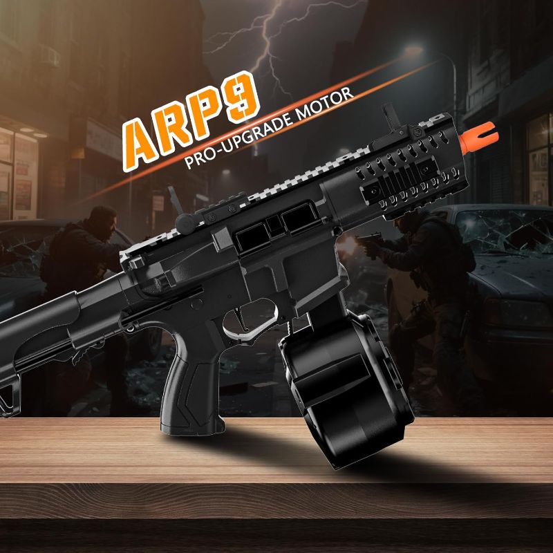 Photo 1 of oy-ARP9,Semi & Full Automatic Modes Splatter-Blaster 280+FPS,120FT for Outdoor Activities Team Games- Ages 14 & Up and Adults with Drum mag