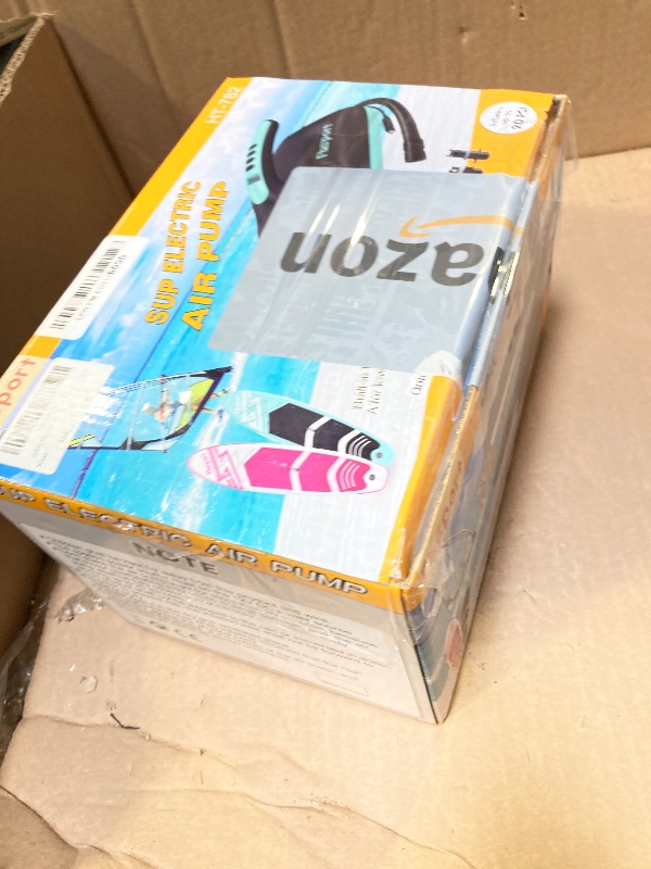 Photo 1 of 20PSI High Pressure SUP Vehicle Electric Air Pump, Inflation Paddle Board Pump for Stand Up Paddle Boards, Inflation & Deflation Function Quick Air Inflator for Paddleboards (Green)