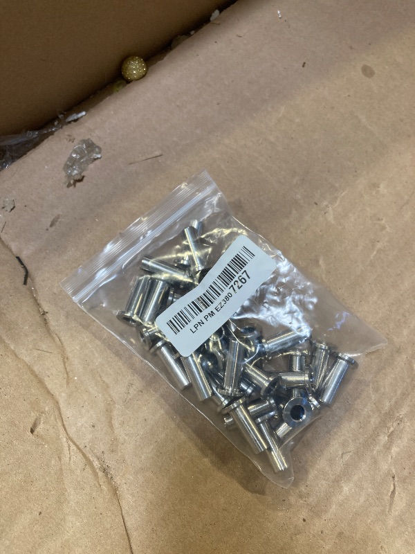 Photo 1 of 30 Pack 1/4" Cable Protector Sleeves T316 Stainless Steel Cable Railing Protective Sleeves, Suitable for Deck Cable Railings and Wood Posts, Ideal for DIY Balustrades