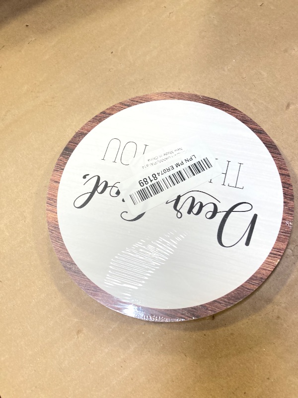 Photo 1 of Christian Desk Decor, Religious Gifts, Bible Verse Gifts For Woman Man, Inspirational Round Wood Decor Sign, Living Room Decor And Accessories, Home Office Decorations For Table Shelf -a14