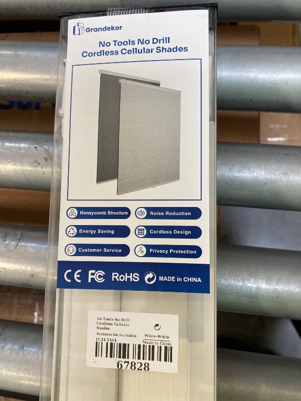Photo 1 of no drill cordless cellular shades
