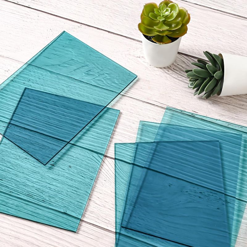Photo 1 of Lesnlok Cyan Acrylic Sheets 1/8 inch Thick cyan 2 pack 16x20