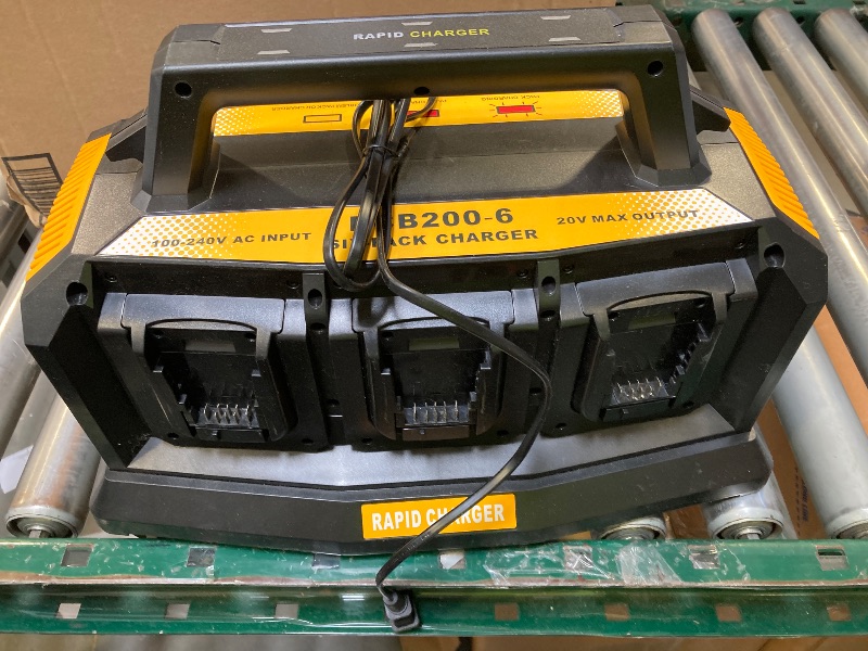 Photo 1 of 20V Max Battery RapidMeanwhile Fast Charger 6-Ports,Charger Station forDewalt 20V/60v MMaxBatterySimultaneousCharging of 6 Port Each3A,Compatible with Dewalt12V/20V 60v Multi BatteryTools
