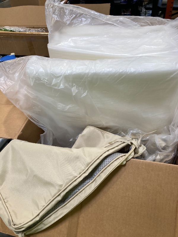 Photo 1 of outdoor deep patio cushions single chair. beige 
