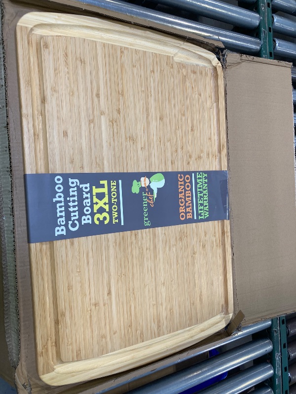 Photo 1 of 30 Inch Extra Large Cutting Board – Bamboo Chopping Board - Wood Butcher Block Cutting Board for Carving and Charcuterie Board, Stovetop and Over Sink Cutting Board for More Kitchen Counter Space