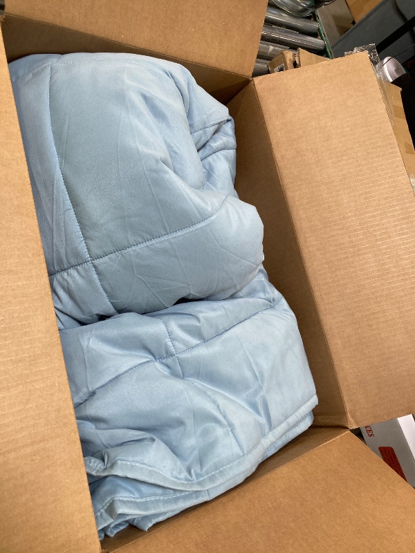 Photo 1 of blue comforter for queen size bed. checker pattern bed comforter